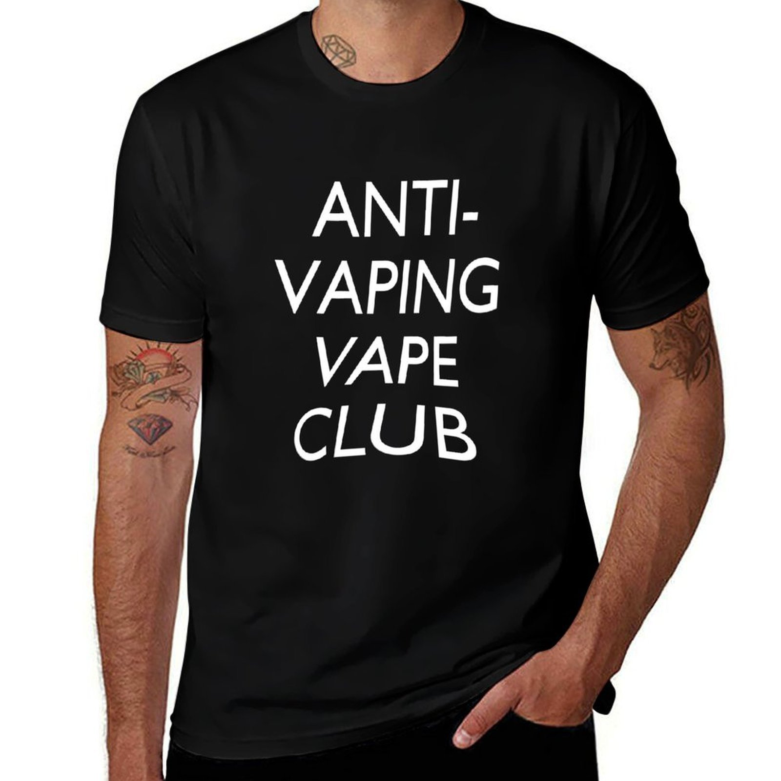 Quick Vape - T-Shirt Anti-Vaping Vape Club Sportivo Casual